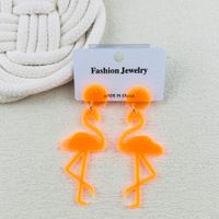 1 Pair Cute Simple Style Flamingo Arylic Drop Earrings sku image 2