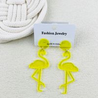 1 Pair Cute Simple Style Flamingo Arylic Drop Earrings sku image 5