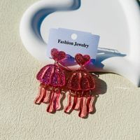 1 Pair Cute Jellyfish Arylic Drop Earrings sku image 1