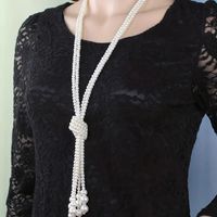 Elegant Pearl Synthetic Resin Wholesale Sweater Chain main image 5