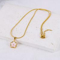 Stainless Steel Copper Vintage Style Devil's Eye Star Butterfly Plating Pendant Necklace sku image 3