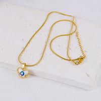 Stainless Steel Copper Vintage Style Devil's Eye Star Butterfly Plating Pendant Necklace sku image 8