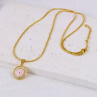 Stainless Steel Copper Vintage Style Devil's Eye Star Butterfly Plating Pendant Necklace sku image 6
