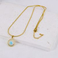 Stainless Steel Copper Vintage Style Devil's Eye Star Butterfly Plating Pendant Necklace sku image 4
