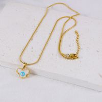Stainless Steel Copper Vintage Style Devil's Eye Star Butterfly Plating Pendant Necklace sku image 7