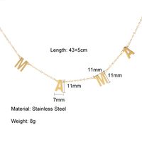 Stainless Steel Titanium Steel Simple Style Letter Plating Pendant Necklace main image 2