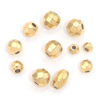 10 PCS/Package Diameter 3mm Diameter 4mm Diameter 5mm Hole 1~1.9mm Stainless Steel Geometric Solid Color Brushed Beads main image 3