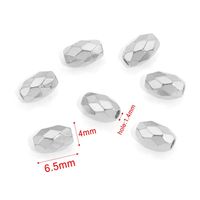 10 PCS/Package Diameter 3mm Diameter 4mm Diameter 5mm Hole 1~1.9mm Stainless Steel Geometric Solid Color Brushed Beads sku image 6