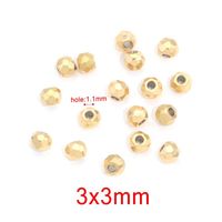10 PCS/Package Diameter 3mm Diameter 4mm Diameter 5mm Hole 1~1.9mm Stainless Steel Geometric Solid Color Brushed Beads sku image 7