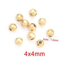 10 PCS/Package Diameter 3mm Diameter 4mm Diameter 5mm Hole 1~1.9mm Stainless Steel Geometric Solid Color Brushed Beads sku image 8