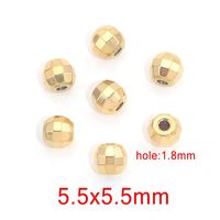 10 PCS/Package Diameter 3mm Diameter 4mm Diameter 5mm Hole 1~1.9mm Stainless Steel Geometric Solid Color Brushed Beads sku image 10