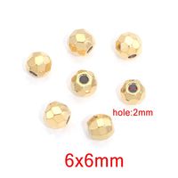 10 PCS/Package Diameter 3mm Diameter 4mm Diameter 5mm Hole 1~1.9mm Stainless Steel Geometric Solid Color Brushed Beads sku image 11
