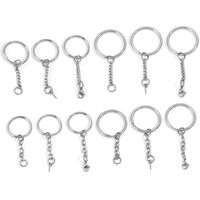 5 PCS/Package 25*35mm 30*35mm Stainless Steel Solid Color Polished Keychain Accessories main image 5