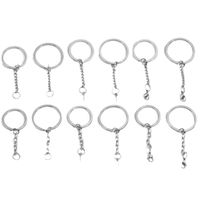 5 PCS/Package 25*35mm 30*35mm Stainless Steel Solid Color Polished Keychain Accessories main image 6