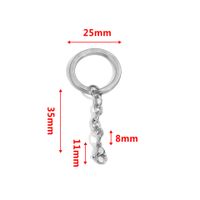 5 PCS/Package 25*35mm 30*35mm Stainless Steel Solid Color Polished Keychain Accessories sku image 6