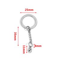5 PCS/Package 25*35mm 30*35mm Stainless Steel Solid Color Polished Keychain Accessories sku image 12