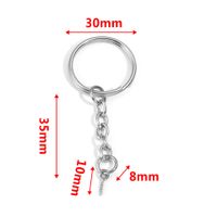 5 PCS/Package 25*35mm 30*35mm Stainless Steel Solid Color Polished Keychain Accessories sku image 14