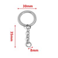 5 PCS/Package 25*35mm 30*35mm Stainless Steel Solid Color Polished Keychain Accessories sku image 16
