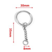 5 PCS/Package 25*35mm 30*35mm Stainless Steel Solid Color Polished Keychain Accessories sku image 19