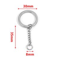 5 PCS/Package 25*35mm 30*35mm Stainless Steel Solid Color Polished Keychain Accessories sku image 22