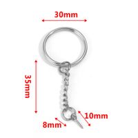 5 PCS/Package 25*35mm 30*35mm Stainless Steel Solid Color Polished Keychain Accessories sku image 20