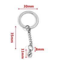 5 PCS/Package 25*35mm 30*35mm Stainless Steel Solid Color Polished Keychain Accessories sku image 24