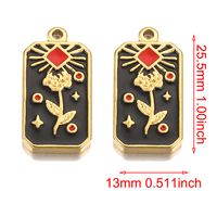 5 PCS/Package 12 * Mm Stainless Steel Card Polished Pendant sku image 3
