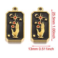 5 PCS/Package 12 * Mm Stainless Steel Card Polished Pendant sku image 4