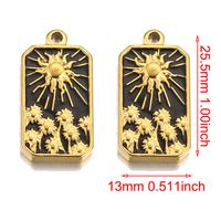 5 PCS/Package 12 * Mm Stainless Steel Card Polished Pendant sku image 6