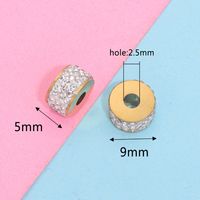 10 PCS/Package Diameter 7 Mm Diameter 9mm Hole 2~2.9mm Stainless Steel Zircon Round Polished Spacer Bars main image 2