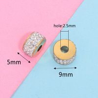 10 PCS/Package Diameter 7 Mm Diameter 9mm Hole 2~2.9mm Stainless Steel Zircon Round Polished Spacer Bars sku image 2