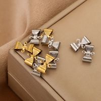 20 PCS/Package 12 * 7mm Stainless Steel Bow Knot Polished Pendant main image 1
