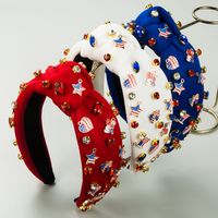 Women's Casual Classic Style Star Knot American Flag Alloy Cloth Inlay Rhinestones Glass Hair Band main image 1