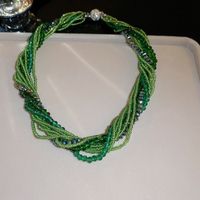 Elegant Glam Geometric Artificial Crystal Alloy Seed Bead Women's Bracelets Necklace sku image 2