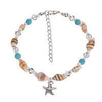 Casual Starfish Conch Alloy Glass Shell Unisex Anklet main image 5