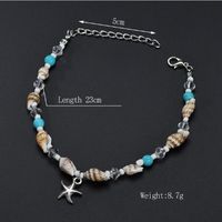 Casual Starfish Conch Alloy Glass Shell Unisex Anklet main image 2