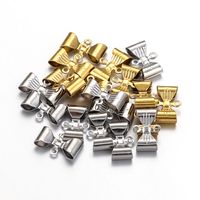 20 PCS/Package 12 * 7mm Stainless Steel Bow Knot Polished Pendant main image 5