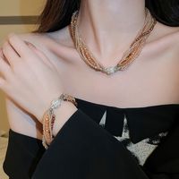 Elegant Glam Geometric Artificial Crystal Alloy Seed Bead Women's Bracelets Necklace main image 3