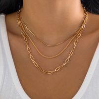 Wholesale Jewelry Casual Simple Style Solid Color Iron Copper Necklace main image 3
