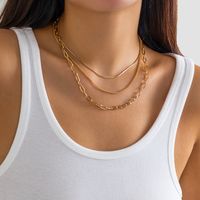 Großhandel Schmuck Lässig Einfacher Stil Einfarbig Eisen Kupfer Halskette sku image 1