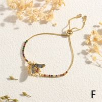 Copper Casual Simple Style Insect Zircon Bracelets sku image 2
