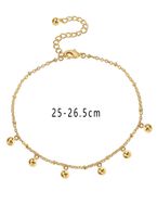IG Style Simple Style Devil's Eye Heart Shape Fish Copper Hollow Out 18K Gold Plated Women's Anklet main image 3