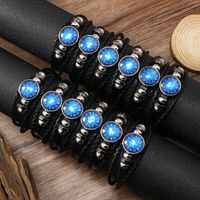 Retro Constellation Pu Leather Knitting Unisex Bracelets main image 1