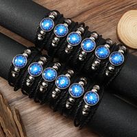 Retro Konstellation Pu-Leder Stricken Unisex Armbänder main image 6