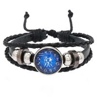 Retro Constellation Pu Leather Knitting Unisex Bracelets sku image 1