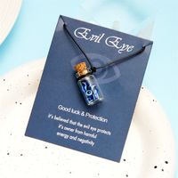 Simple Style Devil's Eye Bottle Glass Wax Rope Handmade Unisex Pendant Necklace sku image 4