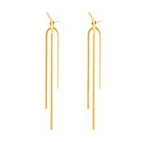 1 Par Estilo IG Estilo Simple Estrella Borla Acero Inoxidable Acero Titanio Chapados en oro de 18k Pendientes De Gota sku image 4