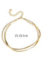 Casual Simple Style Starfish Solid Color Shell Copper 18K Gold Plated Women's Anklet main image 2