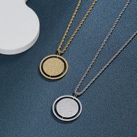 304 Stainless Steel 18K Gold Plated Raw Steel XUPING Simple Style Plating Round Pendant Necklace main image 1