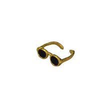 Wholesale Hip-Hop Glasses Copper Gold Plated Open Rings main image 2
